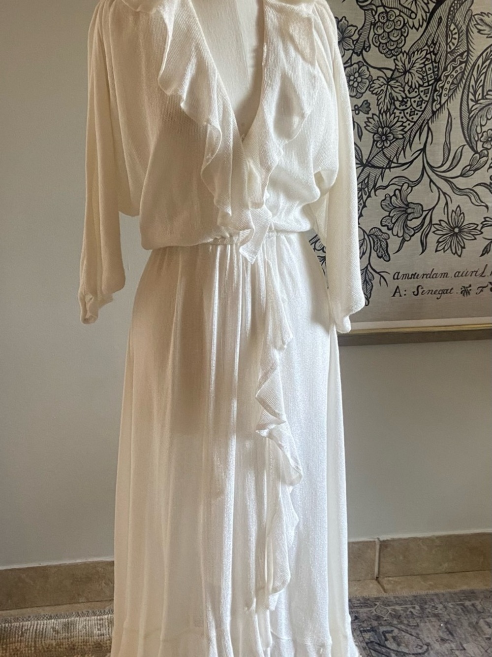 Vintage Sybil white tweed dress - Picture 4 of 11
